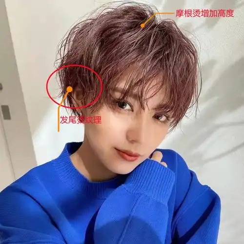 本期发型话题,就给留短发的女生们分享一种今年很流行的烫发方式