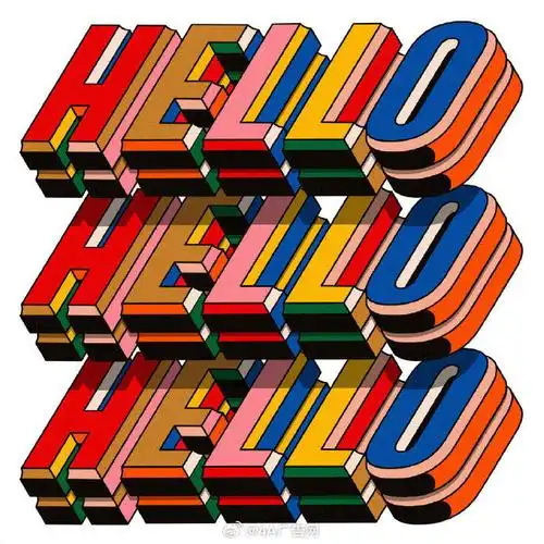 色彩斑斓的英文字效设计欣赏,来自设计师andrew footit!#海报设计