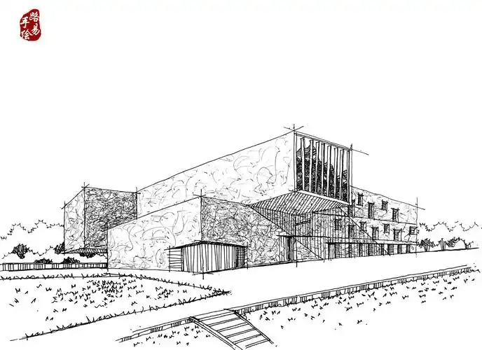 建筑手绘线稿表现