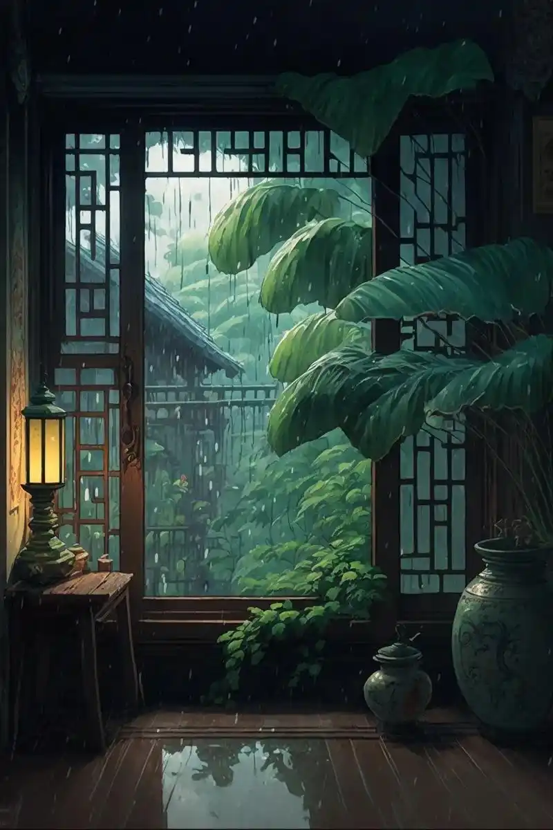 下雨天,你有想念的人吗?  #图文热点来了 #古风 - 抖音