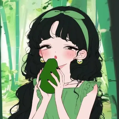 动漫头像##动漫女头#    适合夏天的绿色系可爱头像