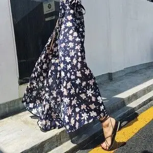 2019新款2019新款系带裙裹裙一块布式裙子一片式长裙半身裙高腰开