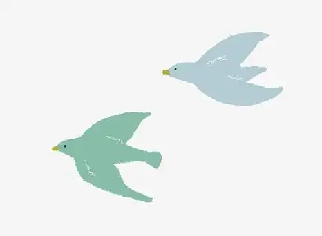 手绘卡通小飞鸟
