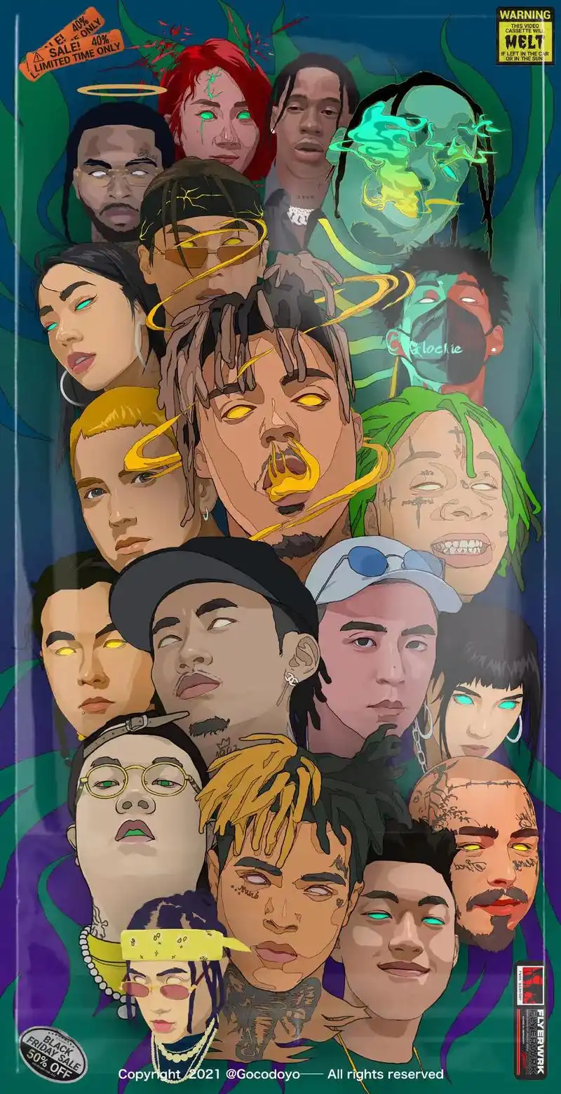 一组嘻哈壁纸#你该换壁纸 #抖音图文来了 #壁纸 #中文说唱 - 抖音