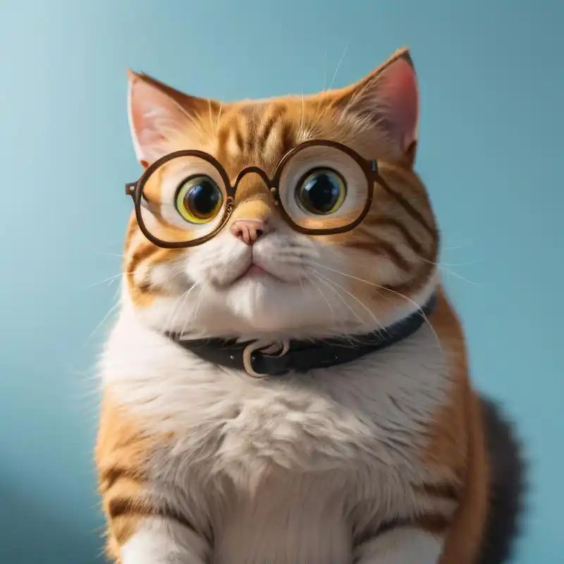 猫咪戴眼镜头像9378,萌化啦