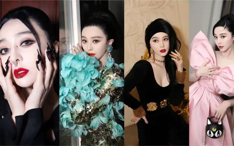 巴黎时装周范冰冰看秀四套造型合集