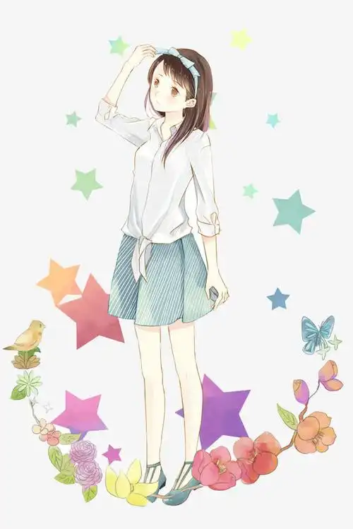 关键词 : 手绘,水彩,插画,人物,小清新,唯美, 女孩