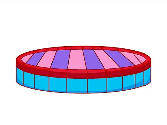 彩色卡通舞台t台png素材元素