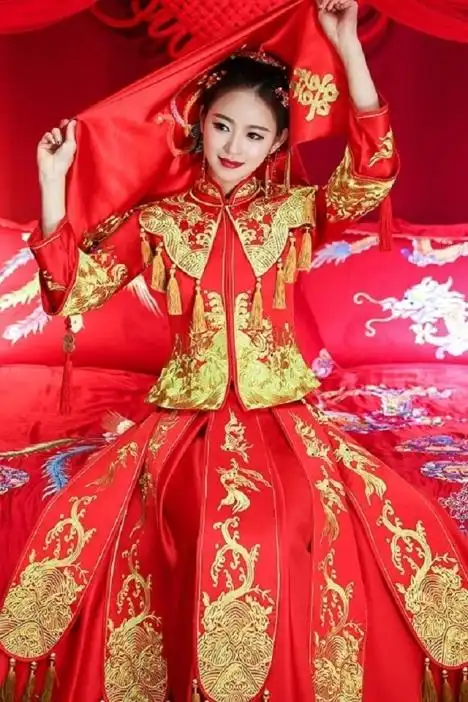 秀禾服新娘2018新款龙凤褂古装中式婚纱秀和服结婚嫁衣礼服夏季女