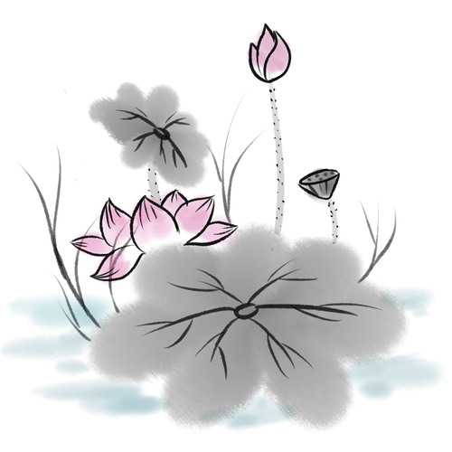 中国风水墨元素设计国潮