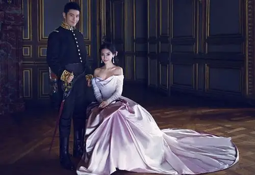 黄晓明angelababy婚纱照曝光 婚礼现场明星如云