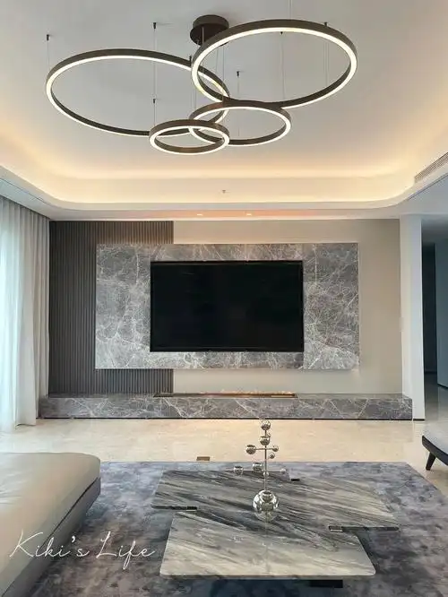 意式轻奢客厅电视背景墙这样做干货附图