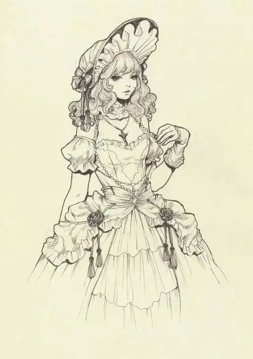 快来学学怎么画线描女孩儿,非常实用的教程