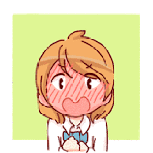 女孩点头脸红害羞gif动图_动态图_表情包下载_soogif