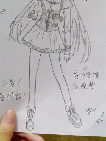 可爱漫画女孩简笔画全身简单漂亮