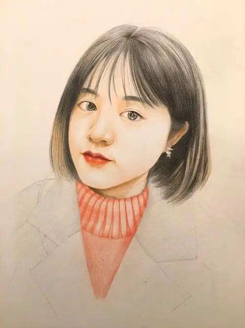 彩铅——人物肖像(画自己)