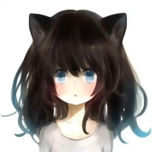 戴着猫耳的q版萝莉头像