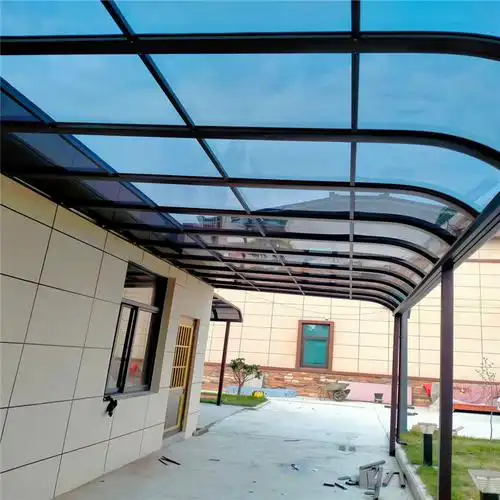 铝合金雨棚阳台雨棚露台遮阳棚别墅庭院露天雨棚新巧棚业定制安装