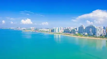 中国广西北海市滨海城市风光