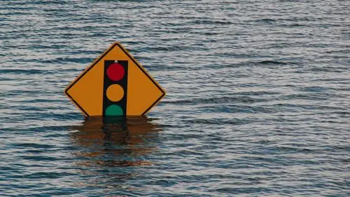 wallpaper sign, traffic light, river