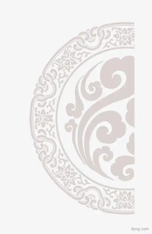 唯美中国风复古花纹底纹png素材透明免抠图片-装饰效果