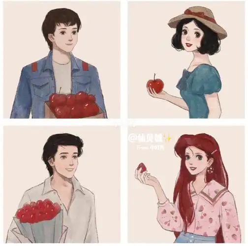 迪士尼公主王子06情侣头像