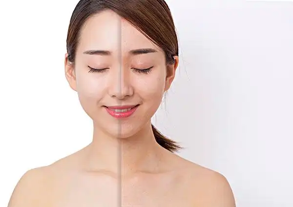 光滑,和,女性,对比,皮肤,粗糙,美丽