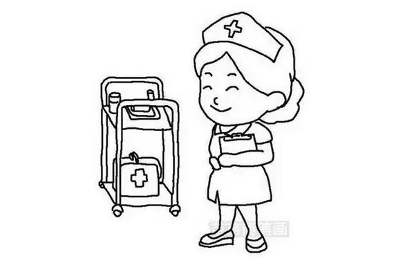 护士姐姐的简笔画怎么画 - 简单简笔画