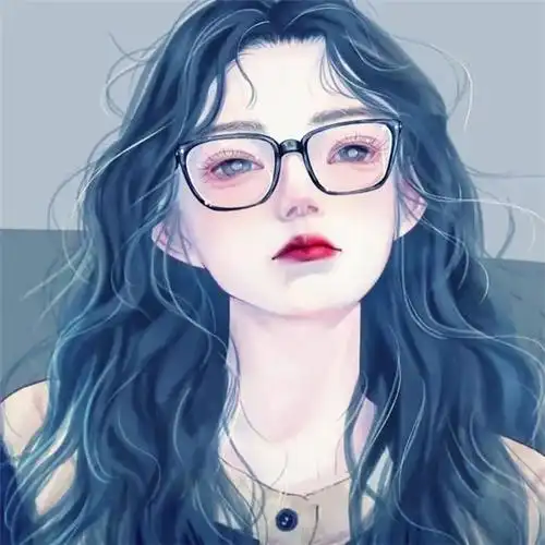 高冷手绘漫画女头图片