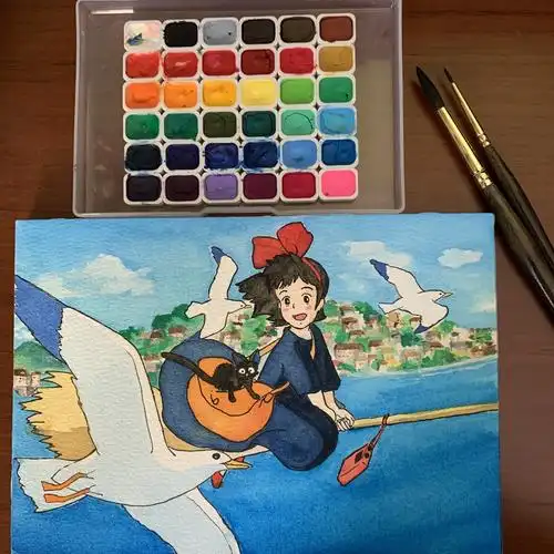 魔女宅急便临摹