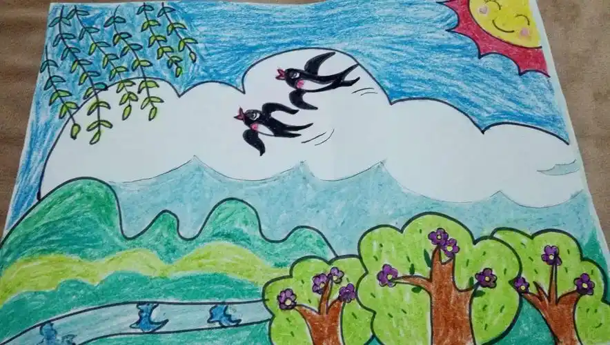 大张家镇中心幼儿园基本功比赛――简笔画