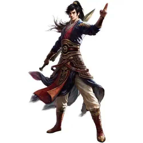 持剑戎装男子站立png素材