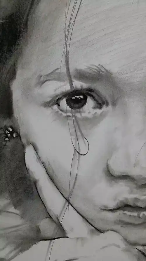 素描忧伤的眼睛