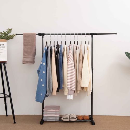 室内晾衣架落地家用阳台晾衣杆简易折叠挂衣