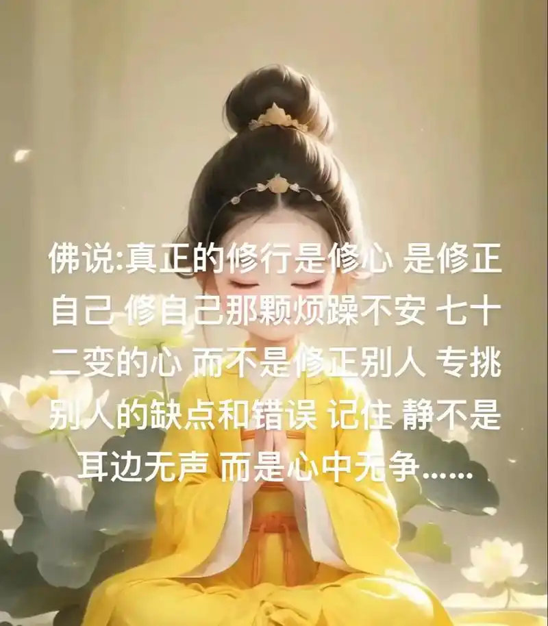 佛说:真正的修行是修心 ,是修正自己 修自己那颗烦躁不安 , - 抖音