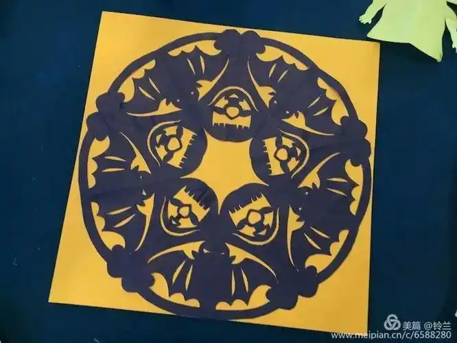 五边形团花剪纸