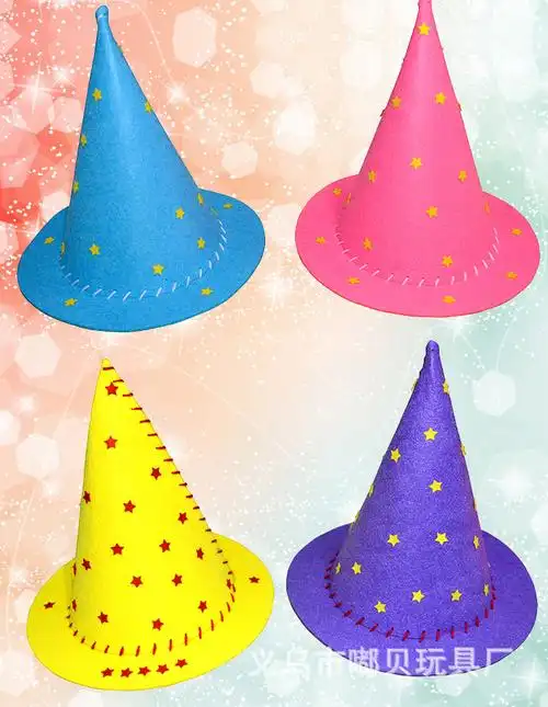 儿童圣诞节礼物diy手工材料包无纺布帽子幼儿园益智手工制作.