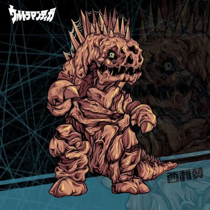 手绘怪兽图鉴 迪迦篇 西利赞   僵尸怪兽 西利赞 登场于迪迦tv第五话