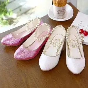 9岁10岁11岁女孩子高跟鞋中大童公主鞋女童舞蹈鞋小学生跳舞鞋女