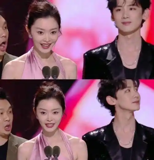 白敬亭和宋轶一起现身尖叫之夜,男方故意扭头不看对方,画面搞笑_网友