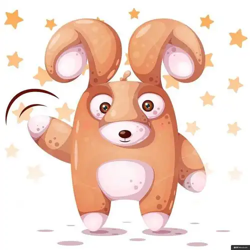 卡通插图动画片动物滑稽可爱卡通动物萌宠动物插画绘画