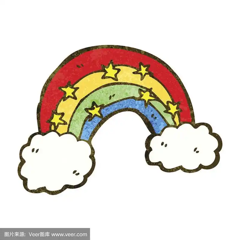 卡通彩虹