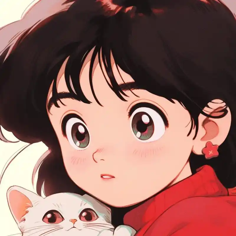 今天的一些作品,适合做微信头像图片,卡通风格,ins高级质感女生头像