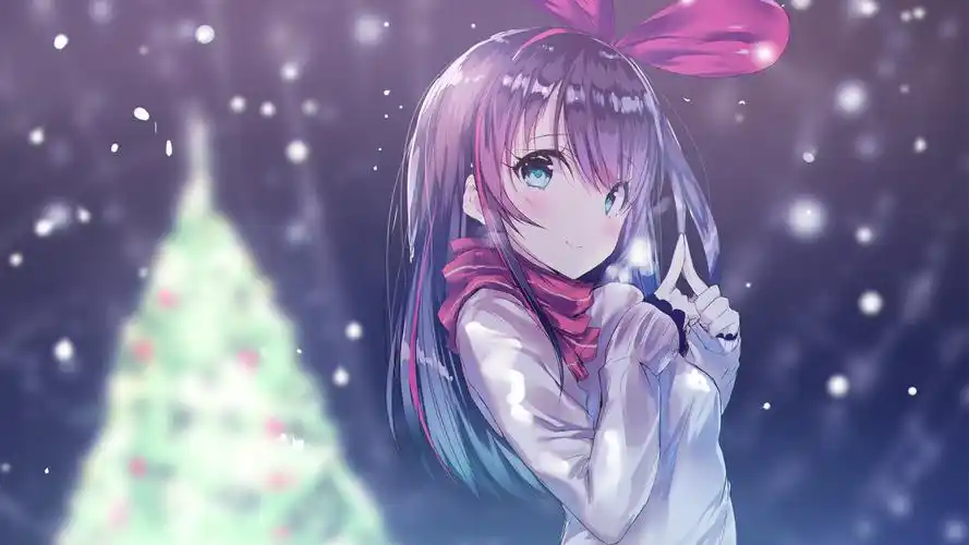 唯美圣诞主题动漫美女桌面壁纸,动漫越来越被大家接受与喜爱,而二次元