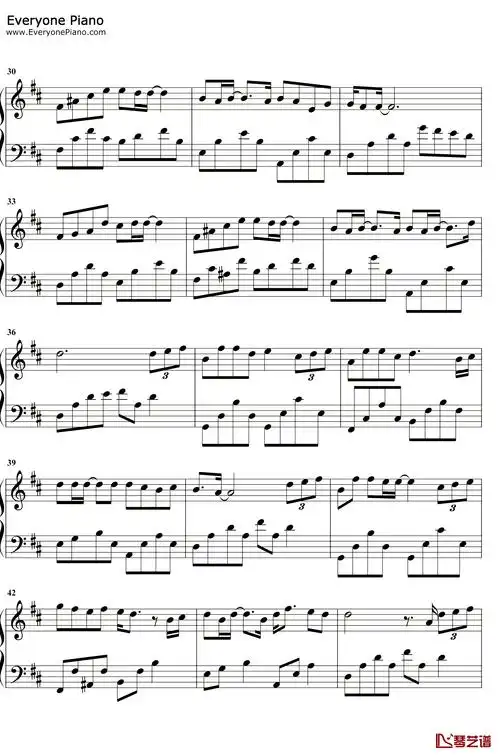 忽而今夏钢琴谱-汪苏泷-忽而今夏同名主题曲3