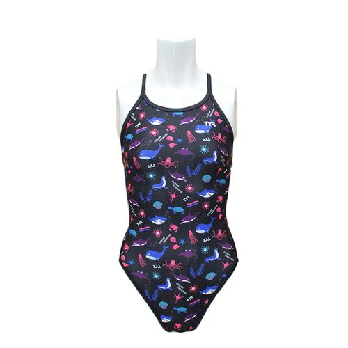 日本2022新款tyr游泳运动练习三角连体泳衣连体泳衣