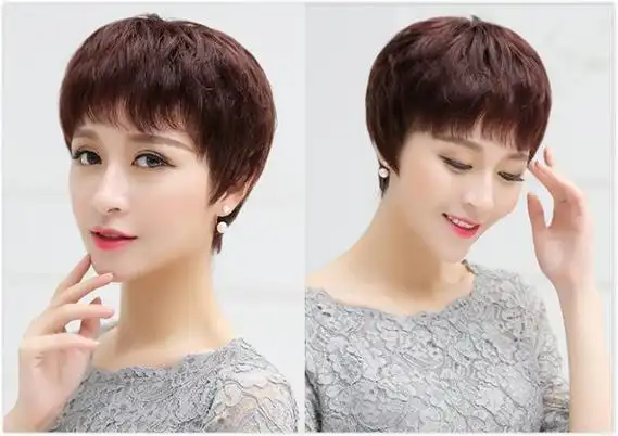 中年女士锡纸烫短发发型