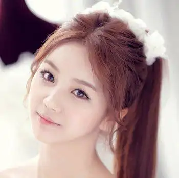 有哪些简单易梳刘海的发型 中分马尾刘海造型(4)