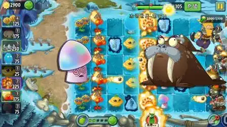 植物大战僵尸2冰河世界第18天困难,海象吃了大招魅惑菇会变成什么