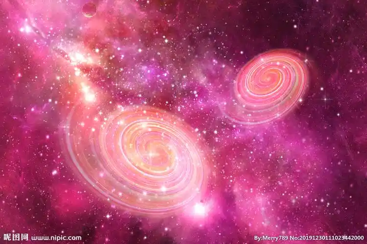 粉色系星空图片